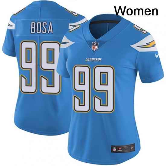 Womens Nike Los Angeles Chargers 99 Joey Bosa Electric Blue Alternate Vapor Untouchable Limited Player NFL Jersey